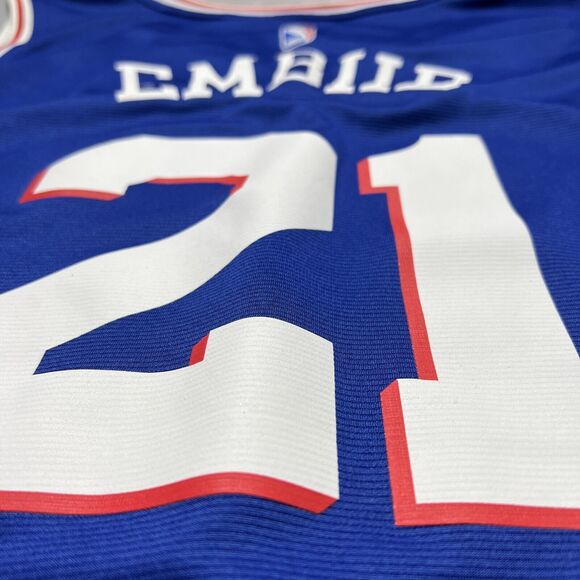 Philadelphia 76ers #21 EMBIID NBA Basketball Jersey By Fanatics PHILA- XL - Picture 10 of 10